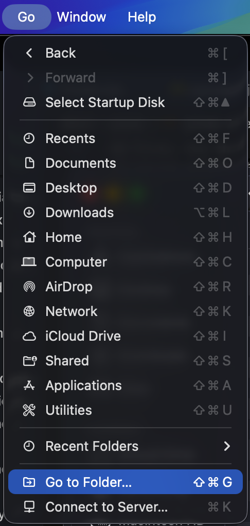 Finder Go to Folder