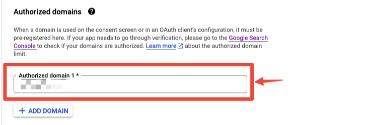 Google OAuth Authorized Domains