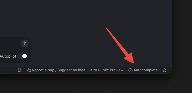 Kiro Auto Complete